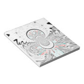 Grayscale Kaleidoscope Art Print Notitieblok (Schuin)
