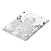 Grayscale Kaleidoscope Art Print Notitieblok (Linkerzijde)