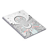 Grayscale Kaleidoscope Art Print Notitieboek (Rechterzijde)