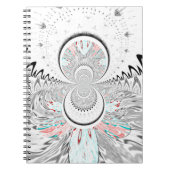 Grayscale Kaleidoscope Art Print Notitieboek (Voorkant)
