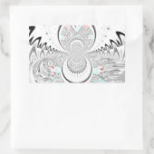 Grayscale Kaleidoscope Art Print Rechthoekige Sticker (Tas)