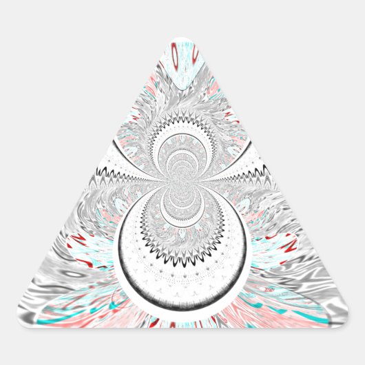 Grayscale Kaleidoscope Art Print Sticker (Voorkant)