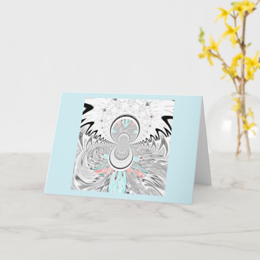 Grayscale Kaleidoscope Groet sjabloon (Gele Bloem)