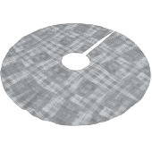 Grayscale Kaleidoscope Plaid Abstract Geometric Sy Kerstboom Rok (Gekanteld)