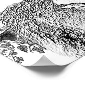 Grayscale Little Red Riding Hood Art kleuren Poster (Hoek)