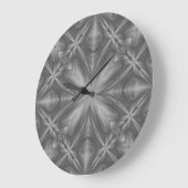 Grayscale Monochrome Cloudy Grey Abstract Patroon Grote Klok (Hoek)