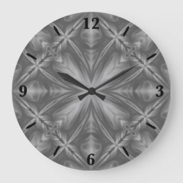 Grayscale Monochrome Cloudy Grey Abstract Patroon Grote Klok