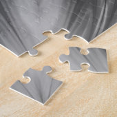 Grayscale Monochrome Cloudy Grey Abstract Patroon Legpuzzel (Zijkant)