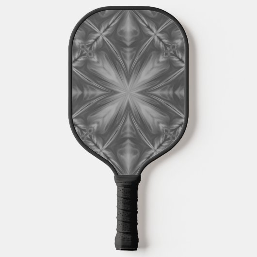 Grayscale Monochrome Cloudy Grey Abstract Patroon Pickleball Paddle (Achterkant)