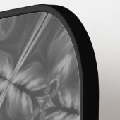 Grayscale Monochrome Cloudy Grey Abstract Patroon Pickleball Paddle (Links Detail)