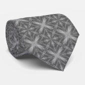 Grayscale Monochrome Cloudy Grey Abstract Patroon Stropdas (Opgerold)