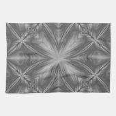 Grayscale Monochrome Cloudy Grey Abstract Patroon Theedoek (Horizontaal)