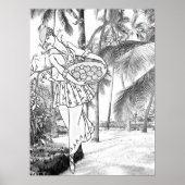 Grayscale  Natuur vrouwen bomen kleuren Poster (Voorkant)