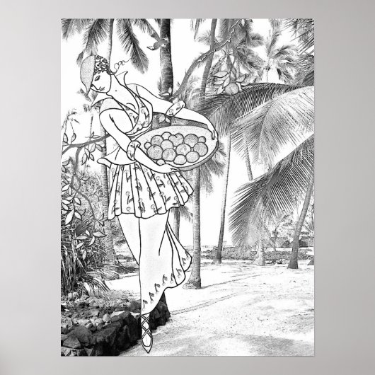 Grayscale  Natuur vrouwen bomen kleuren Poster (Voorkant)