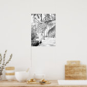 Grayscale  Natuur vrouwen bomen kleuren Poster (Keuken)