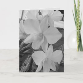 Grayscale Orchids op een sympathieke kaart