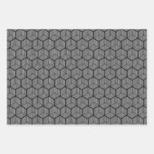 Grayscale-papierbladen met strips inpakpapier vel (Voorkant 3)