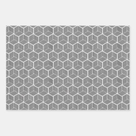 Grayscale-papierbladen met strips inpakpapier vel