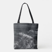 GRAYSCALE PHOTO OF MOUNTAIN RANGE TOTE BAG (Achterkant)