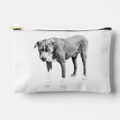 Grayscale Pit Bull Zipper Pouch Etui (Voorkant)