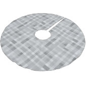 Grayscale Pixelated Plaid Digital Static Texture Kerstboom Rok (Gekanteld)