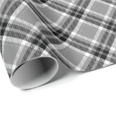 grayscale plaid diagonaal patroonplank cadeaupapier (Rol Hoek)