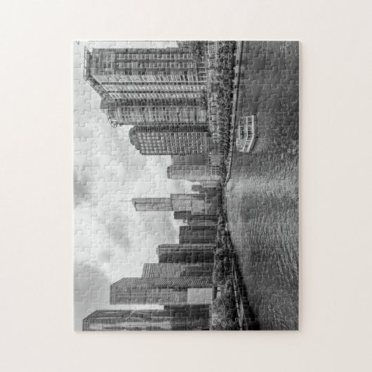 Grayscale Puzzle voor de Grayscale van Chicago Riv Legpuzzel (Verticaal)
