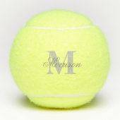 Grayscale Scripted Monogram Tennisballen (Voorkant)