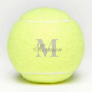 Grayscale Scripted Monogram Tennisballen