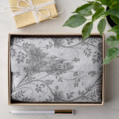 Grayscale Sprookjeskasteel met  wijngrens Tissuepapier (Geschenk)