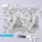 Grayscale Sprookjeskasteel met  wijngrens Tissuepapier (Craft)