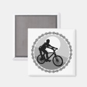 grayscale van de mountainbike magneet (Voorkant / Achterkant)