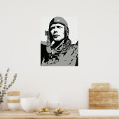 Grayscale-vectorkunst: Charles Lindbergh (18 x 24 Poster (Keuken)