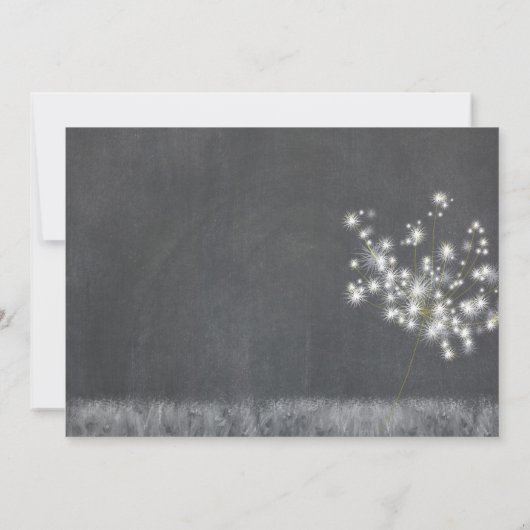 Grayscale Weddenschap in het land Dandelions Kaart (Achterkant)