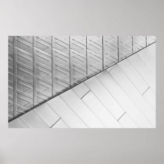 Grayscalefoto van vloeren poster (Voorkant)
