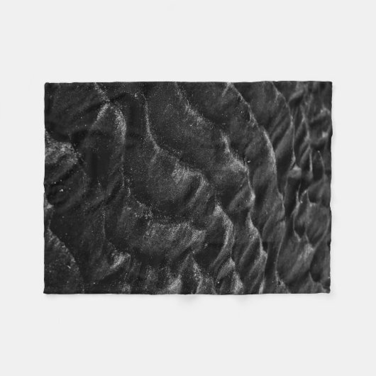 Grayscalefotografie van zand fleece deken (Voorkant (Horizontaal))