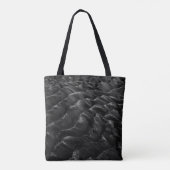 Grayscalefotografie van zand tote bag (Achterkant)