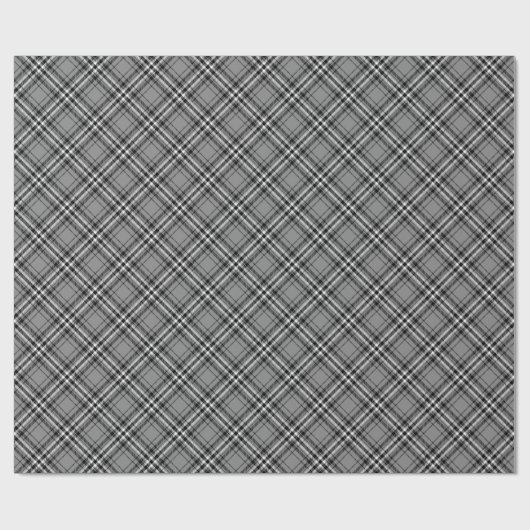 Grayscaletartan-vlakbeelddiagonaal Cadeaupapier (Vlak)