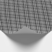 Grayscaletartan-vlakbeelddiagonaal Cadeaupapier (Hoek)