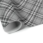 Grayscaletartan-vlakbeelddiagonaal Cadeaupapier (Rol Hoek)