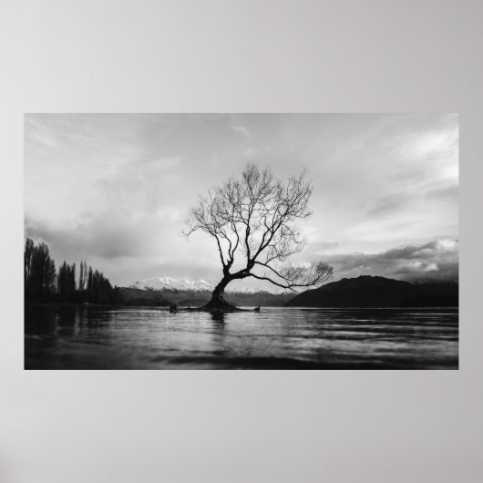 GRAYSCHAALFOTO VAN DE REST VAN DE KALM OP WATER POSTER (Voorkant)
