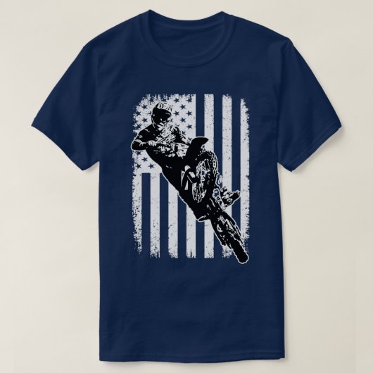 grayschale american motocross t-shirt (Design voorkant)
