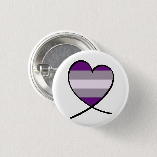 Grayseksuele Pride Heart Ronde Button 3,2 Cm (Voorkant /achterkant)