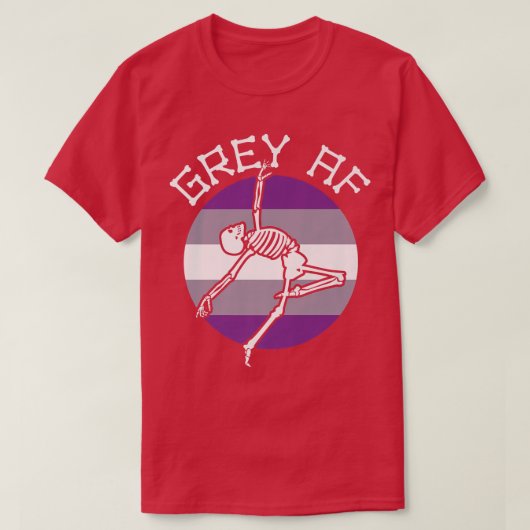 Grayseual Gay Skeleton Nonbinary Love T-shirt (Design voorkant)