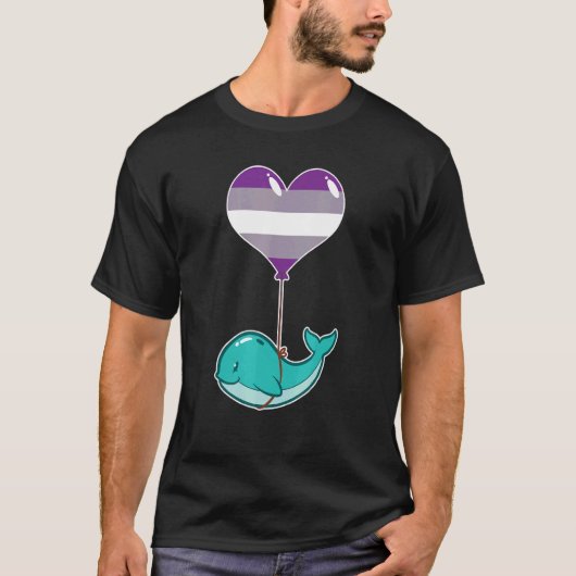 Graysexale Whale Nonbinary Love T-shirt (Voorkant)
