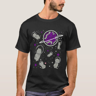 Graysexuele kat in de ruimte Grayseksuele pride T-shirt