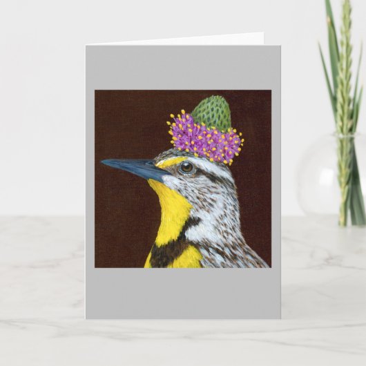 Grayson het westerne meadowlark wenskaart kaart (Voorkant)