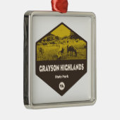 Grayson Highlands State Park Virginia Metalen Ornament (Rechts)