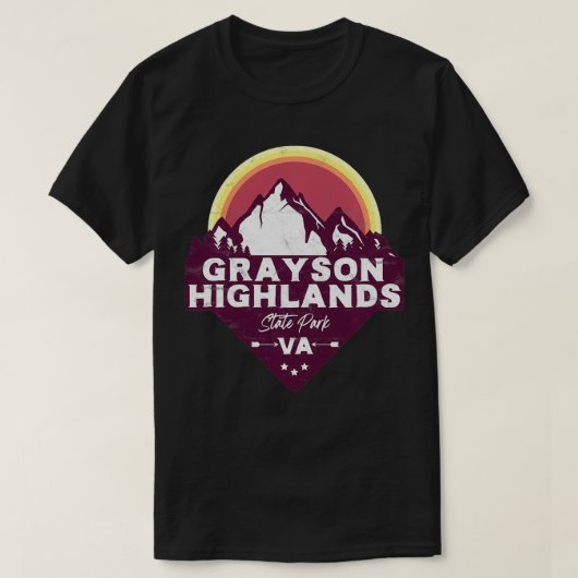 Grayson Highlands State Park Virginia VA Forest Ou T-shirt (Design voorkant)