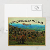 Grayson Highlands Virginia Briefkaart (Voorkant / Achterkant)